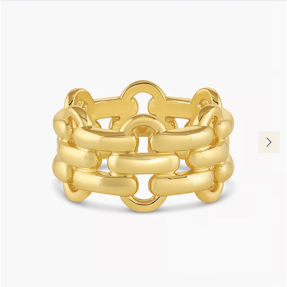 Gorjana -NEW Brooklyn statement GOLD SZ. 6 ring